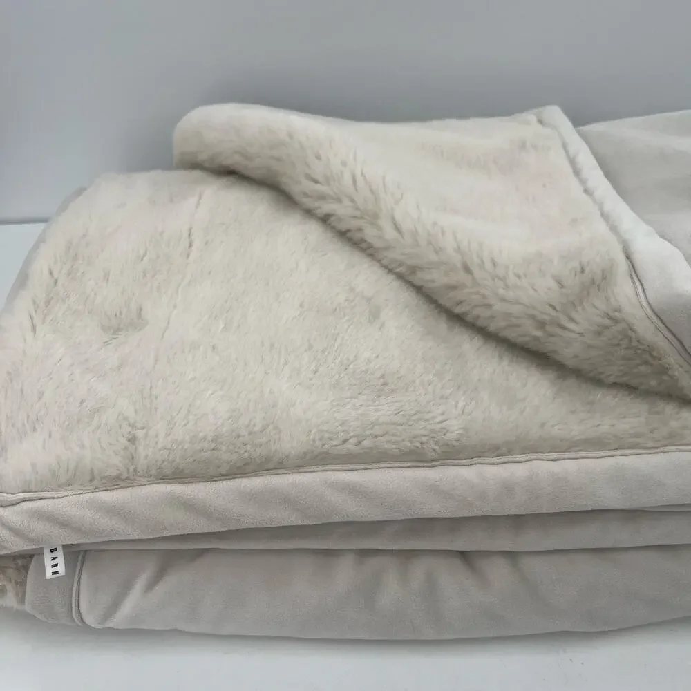 Pottery Barn soft cozy faux fur throw blanket